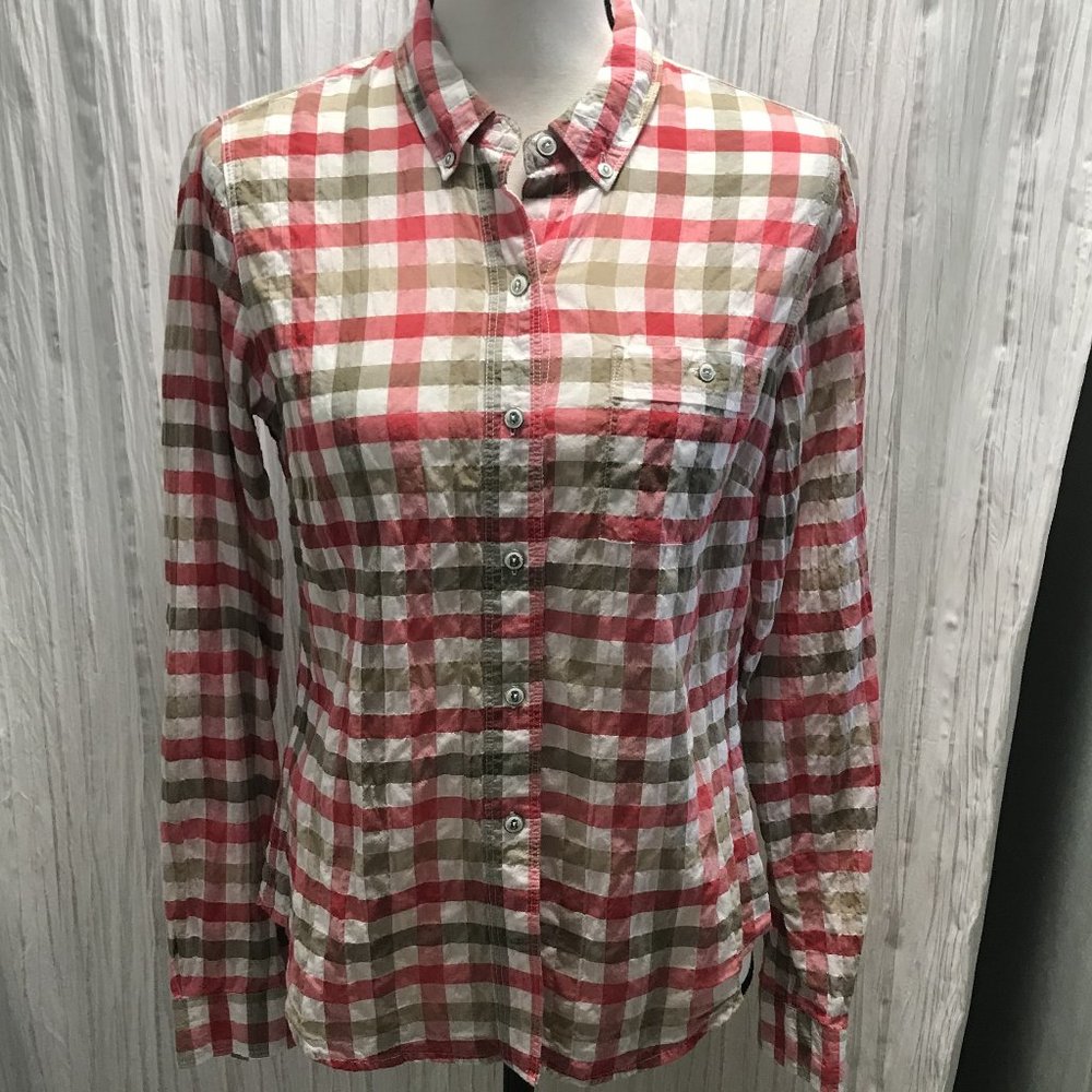 Eddie Bauer Plaid Long Sleeve Woman's Casual Shirt